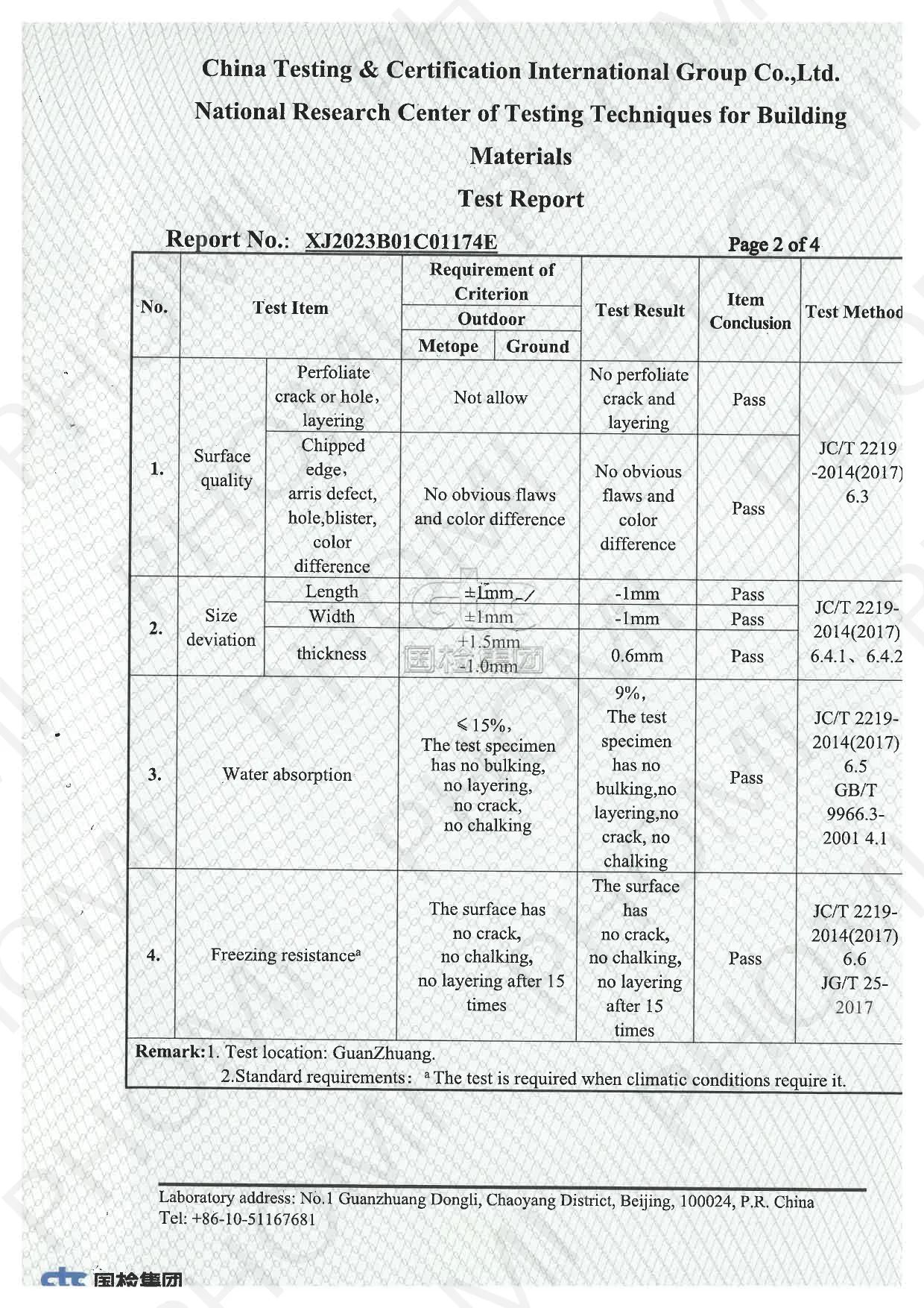 MCM Industry Standard Test Report — Page 3 of 5 document preview